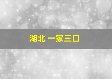 湖北 一家三口